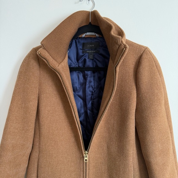 J. Crew | Lodge Coat in Italian Wool - Acorn Brown Fully Lined Peacoat Jacket 4 - Picture 6 of 10